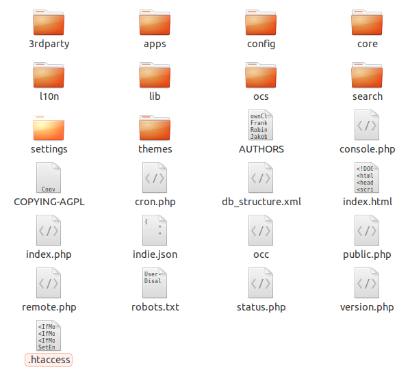 Content of the file archive.